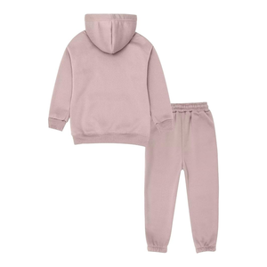 Conjunto Deportivo Clásico Color Rosa Pálido para Niños, Pantalones Deportivos Ultra Suaves de Algodón Tejido, Cálidos y Cómodos para Otoño e Invierno - Product Image 2