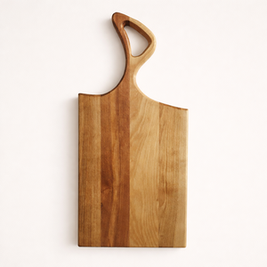 Planche à découper en bois d'acacia de qualité supérieure, poignée ergonomique, construction robuste et épaisse, sûre pour les couteaux, idéale pour couper, servir et offrir en cadeau - Product Image 1