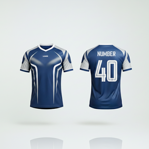 Camiseta de Fútbol Profesional Personalizada con Sublimación, Transpirable, Azul, a Precios Accesibles - Product Image 1