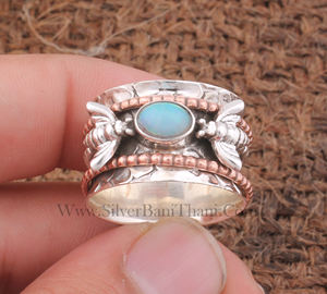 Anillo de Abeja Vintage Inspirado en la Naturaleza con Ópalo de Fuego Natural, Anillo de Boda de Plata de Ley con Diseño de Animal para Mujer - Product Image 2