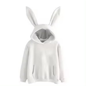 Sudadera con capucha de algodón transpirable de alta calidad, personalizada, con diseño de conejo, informal, lisa, para mujer, modelo CP-WH-10 - Product Image 6