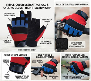 Guantes de Seguridad Industriales Resistentes, Reforzados con Amara, Resistentes a la Abrasión, de Cuero Sintético, Protección para Manos, Trabajo Mecánico - Product Image 6