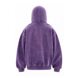 Sweat à capuche masqué surdimensionné personnalisé unisexe streetwear délavé à l'acide, pull cagoule tendance avec logo de marque personnalisé - Product Image 2