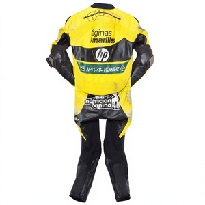 Combinaison de course MotoCP Luis Salom 1 pièce en cuir de vachette/crocodile pour moto, course sur circuit/équitation, combinaison/Motocyclette MotoCp pour motards de niveau - Product Image 2