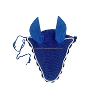 Voile anti-mouches pour chevaux Professional Choice Customize SI-FV-03, personnalisable, cordon blanc 5 mm, en polyester extensible
