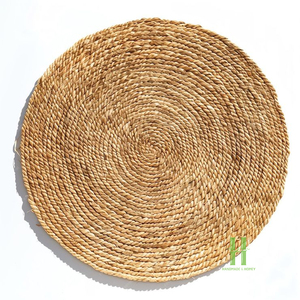 Top Selling Wholesale Custom Natural Seagrass <b>Table</b> <b>Mats</b> Braided <b>Round</b> Heat Insulated Placemats for Restaurant Hotel - Product Image 1