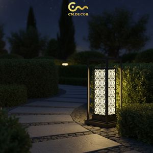 Elegant Minimalist Square Exterior <b>Wall</b> <b>Sconce</b> Modern Garden Villa Hotel Resort Decorative <b>Light</b> AC 200V E27 IP65 Black - Product Image 2