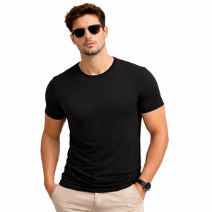 Wholesale <b>Men's</b> Round Neck Solid Blank T-<b>Shirt</b> 100% Cotton Quick Dry Breathable Casual Bulk Order Factory Price - Product Image 5
