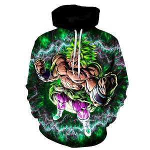 Sweat à capuche avec impression 3D personnalisée pour hommes, Goku, vêtement féminin à poches avant, impression 3D personnalisée, pas de maximum - Product Image 1