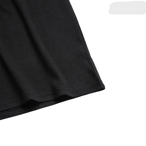 T-shirt en jersey de spandex noir pour homme, manches raglan, col rond, uni, coupe décontractée, tissu tricoté respirant - Product Image 5