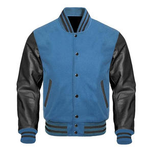 Veste de baseball à manches longues multicolores, veste varsity personnalisée en molleton, manches en cuir de couleur, streetwear, broderie chenille, vestes pour hommes - Product Image 4