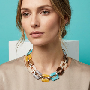 Collar de Resina Multicolor con Cuentas, Forma Personalizada, Joyería de Moda para Bodas - Product Image 1
