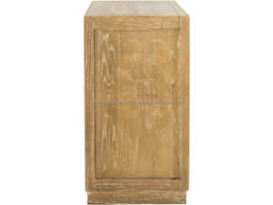 Meuble de rangement moderne en bois massif à 2 portes, buffet décoratif en bois fait main pour appartement, entrepôt, salon, maison - Product Image 4