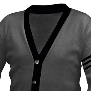 Suéter Cárdigan de Diseño Exclusivo para Hombre, Antiarrugas, Manga Larga, Cuello en V, Talla Grande, para Invierno, Cierre con Botones, Ligero - Product Image 2