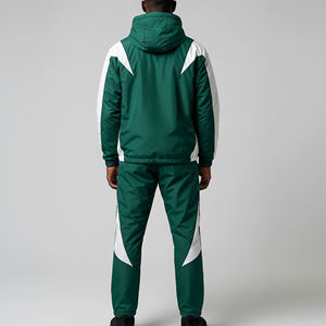 OEM Custom Logo Men's Nylon Windbreaker Tracksuit Oversized Lightweight Workout Clothing <b>Set</b> - Product Image 6