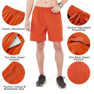 Shorts de sport pour homme, respirants, à séchage rapide, taille élastique, personnalisés, en polyester, pour l'entraînement, la course à pied, le sport, le fitness - Product Image 4