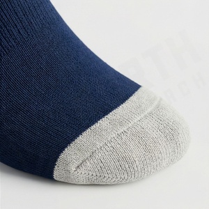 Crew <b>Socks</b> Solid Navy Blue Knitted Breathable Regular Style Adult Casual Daily Wear - Product Image 6