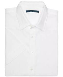 Camicia da uomo con bottoni a maniche corte in lino | Perry Ellis - Product Image 2