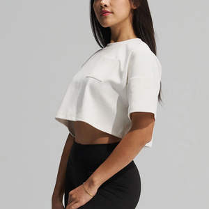 T-shirt court respirant pour femme, prix de gros, vente chaude, faible MOQ, prix raisonnable, service OEM - Product Image 2