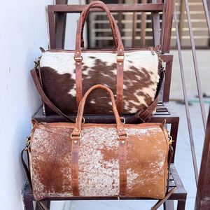 Sacs de voyage en cuir de vachette véritable avec poils, vente en gros, fournisseur OEM, haute qualité, export, mode, prix de gros - Product Image 6