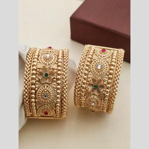 Openable Crystal Bracelets & <b>Bangles</b> <b>Set</b> <b>Gold</b>-Plated Pota Stone Elegant Women's Jewelry - Product Image 1