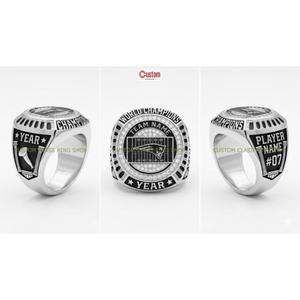 Bague de championnat de football entièrement personnalisée en argent sterling 925, vente directe usine, moissanite, pour équipes sportives gagnantes, OEM, vente en gros - Product Image 5