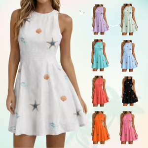 Wholesale Solid Color Anti-UV Crew Neck Sleeveless 100% Polyester Beach Dress Women's Ruffle Bow Tie Bikini Cover-Up <b>Blouse</b> - Product Image 2