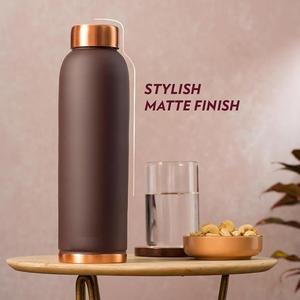 Classic <b>Copper</b> Water <b>Bottle</b> Designed For Storing <b>Drinking</b> Water Supports Wellness At Home Office Gym Outdoor Travel - Product Image 3