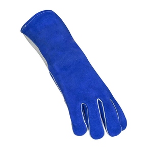 Gants de sécurité industriels robustes en cuir de vachette pleine fleur, antistatiques, renforcés, résistants à l'abrasion, pour la protection des mains lors du barbecue, unis - Product Image 2