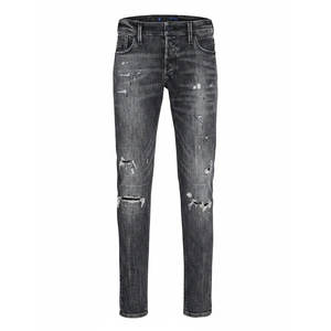 Jeans modernes coupe droite slim, style classique, tissu extensible, décontractés, pour tous les jours, pantalon tendance - Product Image 1