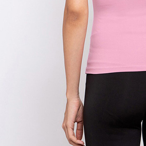Camiseta sin Mangas Casual para Mujer, Tejida en Spandex/Algodón, 220g, Secado Rápido, Transpirable y Ecológica - Product Image 2
