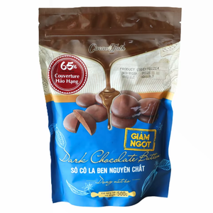 Chocolate Puro en Oferta, Etiqueta Privada Personalizada, Chocolate Negro Auténtico HALAL al por Mayor, Botones de Chocolate con 65% de Cacao para Repostería, Galletas, 1 kg, Buen Precio - Product Image 1