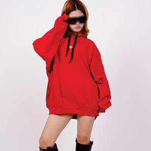 เสื้อฮู้ดดี้โอเวอร์ไซส์สั่งทำขายส่ง ผ้าฝ้ายฟลีซ สำหรับผู้หญิง สไตล์ลำลอง สตรีทแวร์ รับทำโลโก้ตามสั่ง OEM ODM แบรนด์ส่วนตัว สหรัฐอเมริกา - Product Image 5