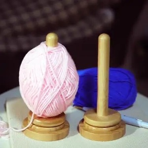 Wooden Yarn <b>Holder</b> Yarn Stand Rotating Ball Winder <b>Knitting</b> Crochet Thread Organizer for Handcrafts Use - Product Image 4