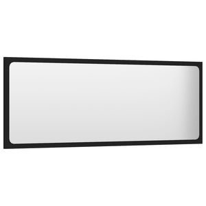 39.4 in X 0.6 in X 14.6 in <b>Mirror</b> Black Engineered Wood <b>Bath</b> <b>Mirror</b> - Product Image 3
