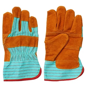 Gants de sécurité canadiens de haute qualité en cuir de vachette pleine fleur avec doublure en polaire de coton, pour travaux de soudage industriels, conformes aux normes de sécurité élevées - Product Image 3