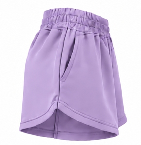 กางเกงขาสั้นผู้หญิงสีม่วง ยี่ห้อ Index Apparel เอวยางยืด สวมใส่สบาย ระบายอากาศได้ดี ทรงปกติ ขาขวา มีโลโก้ - Product Image 3