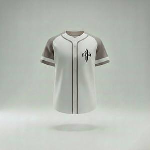 เสื้อเบสบอลคุณภาพสูง ระบายอากาศได้ดี พิมพ์ลายดิจิทัล คอวี โพลีเอสเตอร์ 100% แขนครึ่งตัว พิมพ์ลายด้วยเทคนิคพิเศษโดย RIVIAN ATLANTIC - Product Image 2