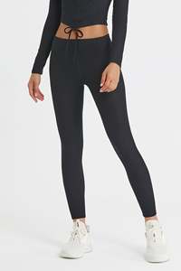 Leggings pour femmes de qualité supérieure, taille haute, élastiques, pour le yoga, décontractés, en tissu, pour le fitness, vente en gros personnalisée - Product Image 3