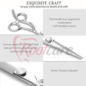 Ciseaux de coiffure professionnels en acier inoxydable, lame tranchante, pour droitiers, manche long, usage en salon, ciseaux de barbier - Product Image 3