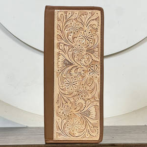 Étui de rangement pour bijoux en cuir de vachette véritable, fait main et gravé à la main, modèle 2026, pour bagues, colliers et boucles d'oreilles, organisateur de bijoux style Western - Product Image 2