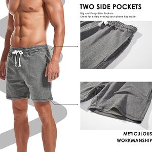 Pantalones Cortos Vintage Personalizados Unisex al por Mayor, Lisos, Casuales, Transpirables, Ecológicos, de Talle Alto, con Borde sin Rematar y Cordón Ajustable para Hombre - Product Image 4