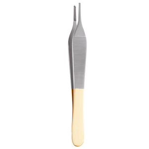 Pince à tissus TC Adson 12 cm, 1x2 dents, en carbure de tungstène, à dents, pour chirurgie plastique, manuelle, certifiée CE Classe II - Product Image 4