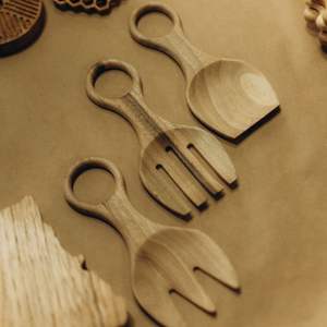 Natural Acacia Wood <b>Wooden</b> <b>Spoon</b> Healthy <b>Cooking</b> Utensil - Product Image 5