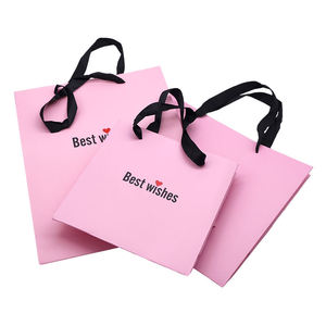 Bolsas de Papel Rosa para Compras con Asas y Logotipo Personalizado para Empaque de Ropa - Product Image 6