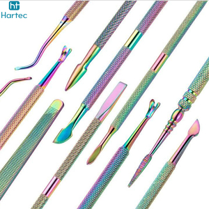 Poussoir à cuticules professionnel en acier inoxydable plaqué arc-en-ciel, coloré, de qualité professionnelle, nouveau produit au meilleur prix - Product Image 5