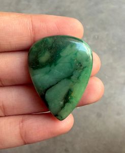 Cabujón de Jade Verde Natural, Corte Triangular, Pulido, Gema Suelta para Joyería - Product Image 3