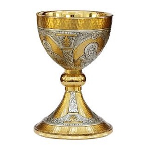 Trending Etching Design Chalice Brass Polish handmade high-quality brass church supplies Chalice Color Also Used As Gift - Product Image 1