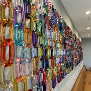 Chaîne murale en résine écologique, design vertical, forme ronde, pour décoration de Noël, lot multi-pièces, utilisation dans le salon - Product Image 3