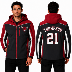Chaqueta Deportiva Personalizada con Capucha y Forro Polar, con Bordado de Mascota, Nombre y Número del Jugador en la Espalda, Ropa Deportiva al por Mayor para Clubes y Equipos, OEM - Product Image 2